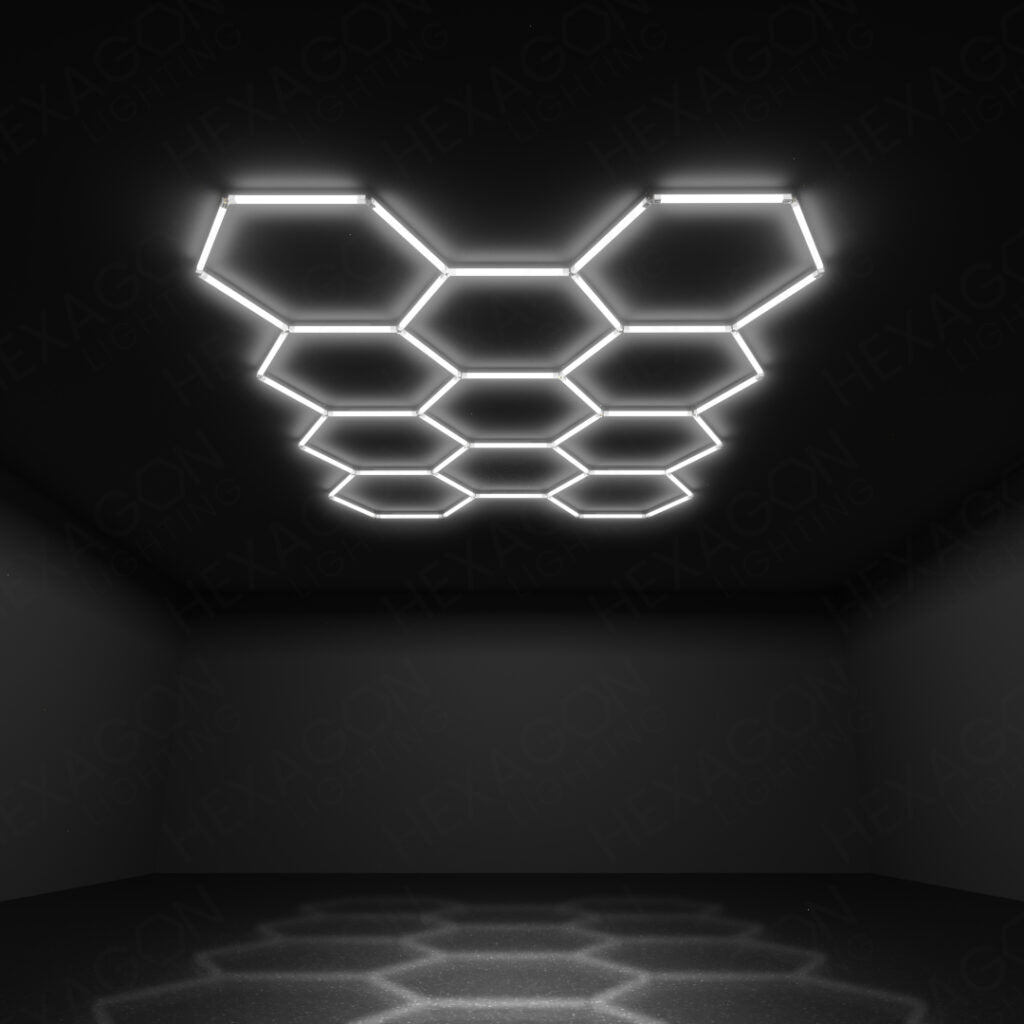Hexagon LED Lighting Kit – 11 Hex Shapes (456W, 54,720lm)