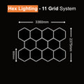 Hexagon LED Lighting Kit – 11 Hex Shapes (456W, 54,720lm)