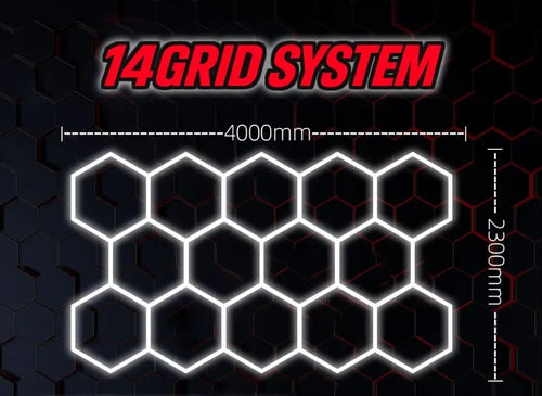 Hexagon LED Lighting Kit – 14 Hex Shapes (456W, 54,720lm)